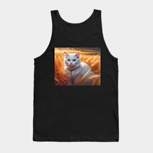 White Cat Tank Top